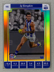 #115 Jy Simpkin - North Melbourne Kangaroos - AFL Gold - 2023 AFL Team Coach