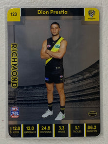 #123 Dion Prestia - Richmond Tigers - AFL Silver - 2023 AFL Team Coach