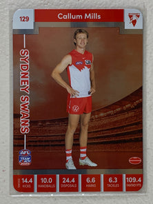 #129 Callum Mills - Sydney Swans - AFL Silver - 2023 AFL Team Coach