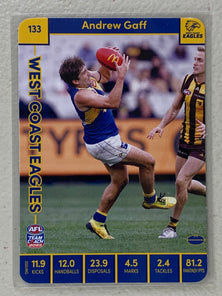 #133 Andrew Gaff - West Coast Eagles - AFL Common - 2023 AFL Team Coach