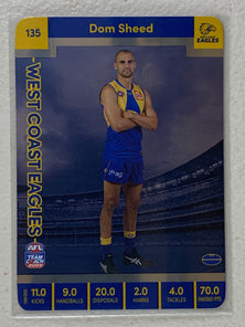 #135 Dom Sheed - West Coast Eagles - AFL Silver - 2023 AFL Team Coach