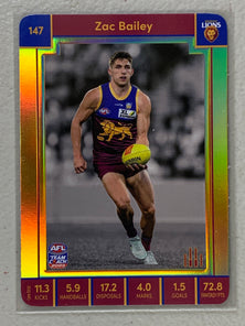 #147 Zac Bailey - Brisbane Lions - AFL Gold - 2023 AFL Team Coach