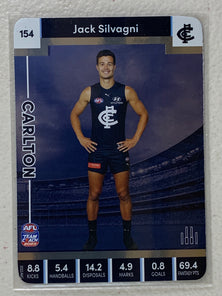 #154 Jack Silvagni - Carlton Blues - AFL Silver - 2023 AFL Team Coach