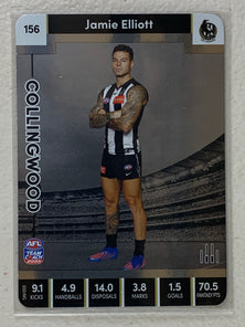 #156 Jamie Elliott - Collingwood Magpies - AFL Silver - 2023 AFL Team Coach