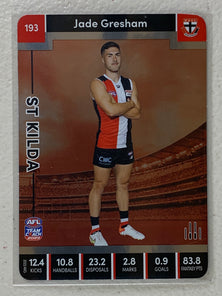 #193 Jade Gresham - St Kilda Saints - AFL Silver - 2023 AFL Team Coach