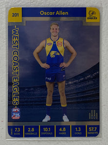 #201 Oscar Allen - West Coast Eagles - AFL Silver - 2023 AFL Team Coach