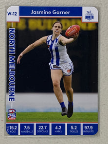 #W-12 Jasmine Garner - North Melbourne Kangaroos - AFLW Common - 2023 AFL Team Coach