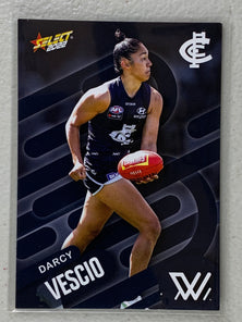 #190 Darcy Vescio - Carlton Blues - AFLW Common - 2022 AFL Footy Stars