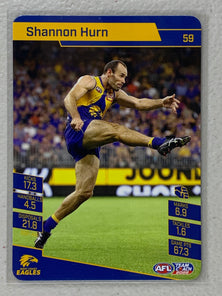 #59 Shannon Hurn - West Coast Eagles - AFL Common - 2022 AFL Team Coach