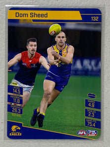 #132 Dom Sheed - West Coast Eagles - AFL Common - 2022 AFL Team Coach