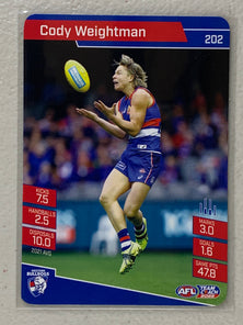 #202 Cody Weightman - Western Bulldogs - AFL Common - 2022 AFL Team Coach