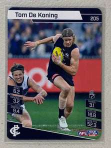 #205 Tom De Koning - Carlton Blues - AFL Common - 2022 AFL Team Coach