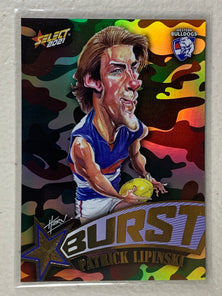 #SBC072 Patrick Lipinski - Western Bulldogs - Starburst Caricature Camo - 2021 AFL Footy Stars