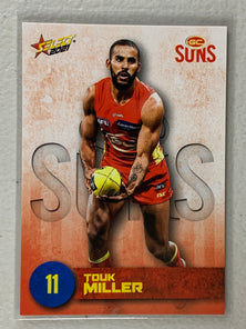 #088 Touk Miller - Gold Coast Suns - AFL Common - 2021 AFL Footy Stars