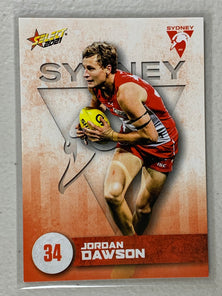 #152 Jordan Dawson - Sydney Swans - AFL Common - 2021 AFL Footy Stars