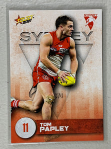 #159 Tom Papley - Sydney Swans - AFL Common - 2021 AFL Footy Stars