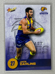 #162 Jack Darling - West Coast Eagles - AFL Common - 2021 AFL Footy Stars