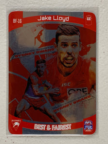 #BF-16 Jake Lloyd - Sydney Swans - Best & Fairest - 2021 AFL Team Coach