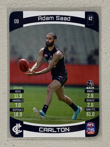 #09 Adam Saad - Carlton Blues - AFL Common - 2021 AFL Team Coach