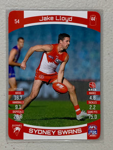 #54 Jake Lloyd - Sydney Swans - AFL Common - 2021 AFL Team Coach