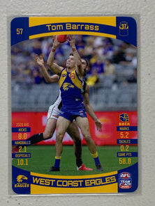#57 Tom Barrass - West Coast Eagles - AFL Common - 2021 AFL Team Coach