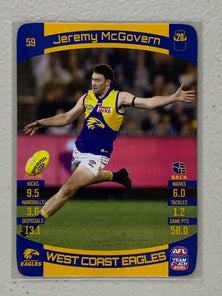 #59 Jeremy McGovern - West Coast Eagles - AFL Common - 2021 AFL Team Coach