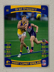 #60 Brad Sheppard - West Coast Eagles - AFL Common - 2021 AFL Team Coach