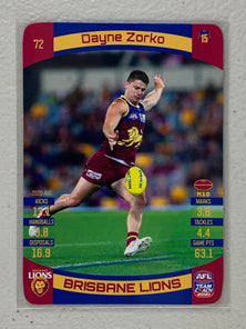 #72 Dayne Zorko - Brisbane Lions - AFL Common - 2021 AFL Team Coach