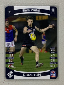 #75 Sam Walsh - Carlton Blues - AFL Common - 2021 AFL Team Coach