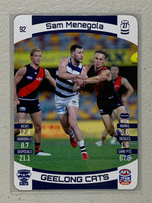 #92 Sam Menegola - Geelong Cats - AFL Common - 2021 AFL Team Coach