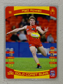 #98 Matt Rowell - Gold Coast Suns - AFL Common - 2021 AFL Team Coach
