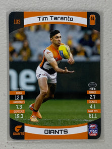 #103 Tim Taranto - GWS Giants - AFL Common - 2021 AFL Team Coach