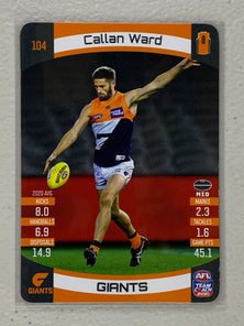 #104 Callan Ward - GWS Giants - AFL Common - 2021 AFL Team Coach
