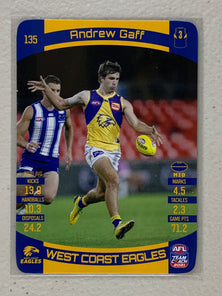#135 Andrew Gaff - West Coast Eagles - AFL Common - 2021 AFL Team Coach