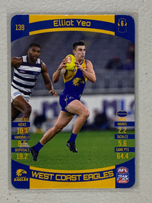 #139 Elliot Yeo - West Coast Eagles - AFL Common - 2021 AFL Team Coach