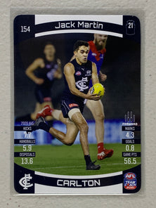 #154 Jack Martin - Carlton Blues - AFL Common - 2021 AFL Team Coach