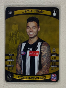 #158 Jamie Elliott - Collingwood Magpies - AFL Gold - 2021 AFL Team Coach