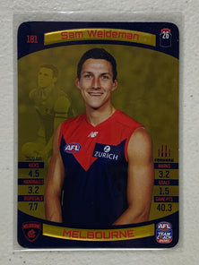 #181 Sam Weideman - Melbourne Demons - AFL Gold - 2021 AFL Team Coach