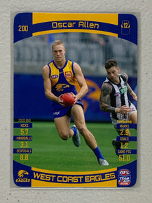 #200 Oscar Allen - West Coast Eagles - AFL Common - 2021 AFL Team Coach