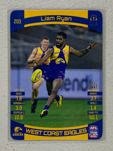 #203 Liam Ryan - West Coast Eagles - AFL Common - 2021 AFL Team Coach