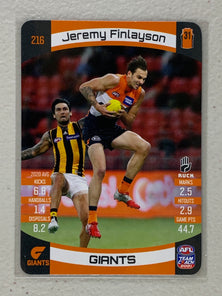 #216 Jeremy Finlayson - GWS Giants - AFL Common - 2021 AFL Team Coach