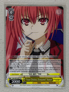 "Your Choices, Everyone!" Kotori - DAL/W79-E031 R - Weiss Schwarz Date A Live