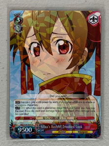 Silica's Bashful Troubled Look - SAO/S26-E045 R - Weiss Schwarz Sword Art Online Vol.2