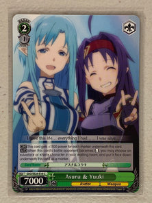 Asuna & Yuuki - SAO/SE26-E18 C - Weiss Schwarz Sword Art Online II Vol.2