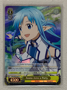 Asuna Joins a Party (Parallel Foil) - SAO/SE26-E01 R - Weiss Schwarz Sword Art Online II Vol.2