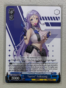 "Sprint" Folkwang - NIK/S117-E096 U - Weiss Schwarz Goddess of Victory: NIKKE Singles