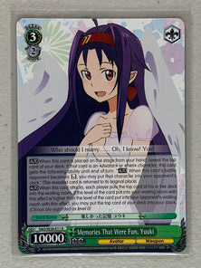 Memories That Were Fun, Yuuki - SAO/SE26-E11 R - Weiss Schwarz Sword Art Online II Vol.2