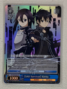 SAO Survivor Kirito (Parallel Foil) - SAO/SE26-E27 R - Weiss Schwarz Sword Art Online II Vol.2