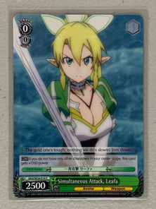 Simultaneous Attack, Leafa - SAO/SE26-E14 C - Weiss Schwarz Sword Art Online II Vol.2