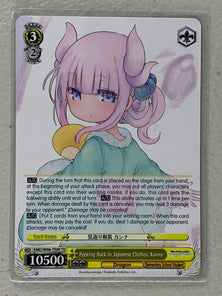 Peeking Back in Japanese Clothes, Kanna - KMD/W96-TE09 TD - Weiss Schwarz Miss Kobayashi's Dragon Maid